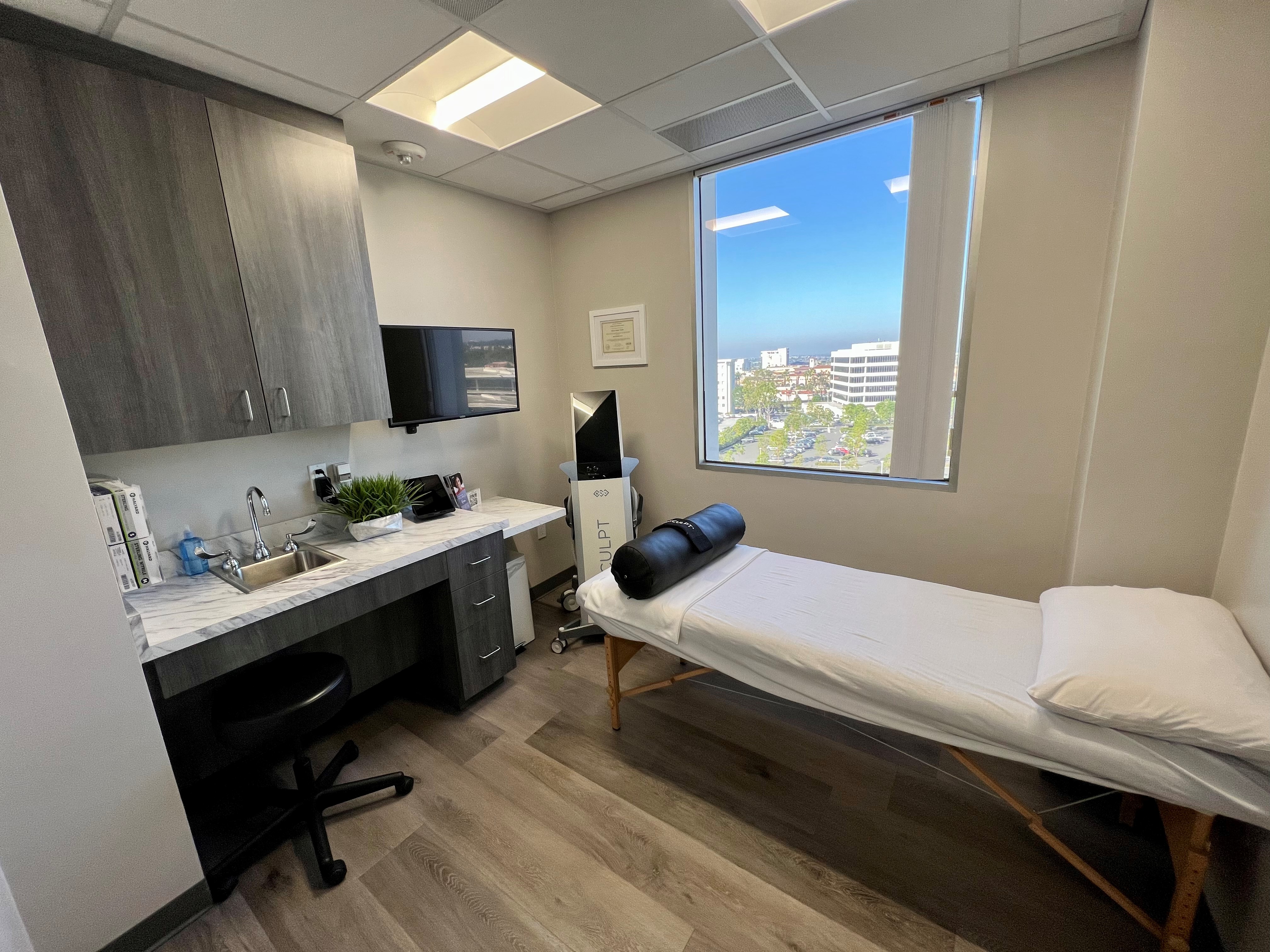 Modern Emsculpt Treatment Room Background